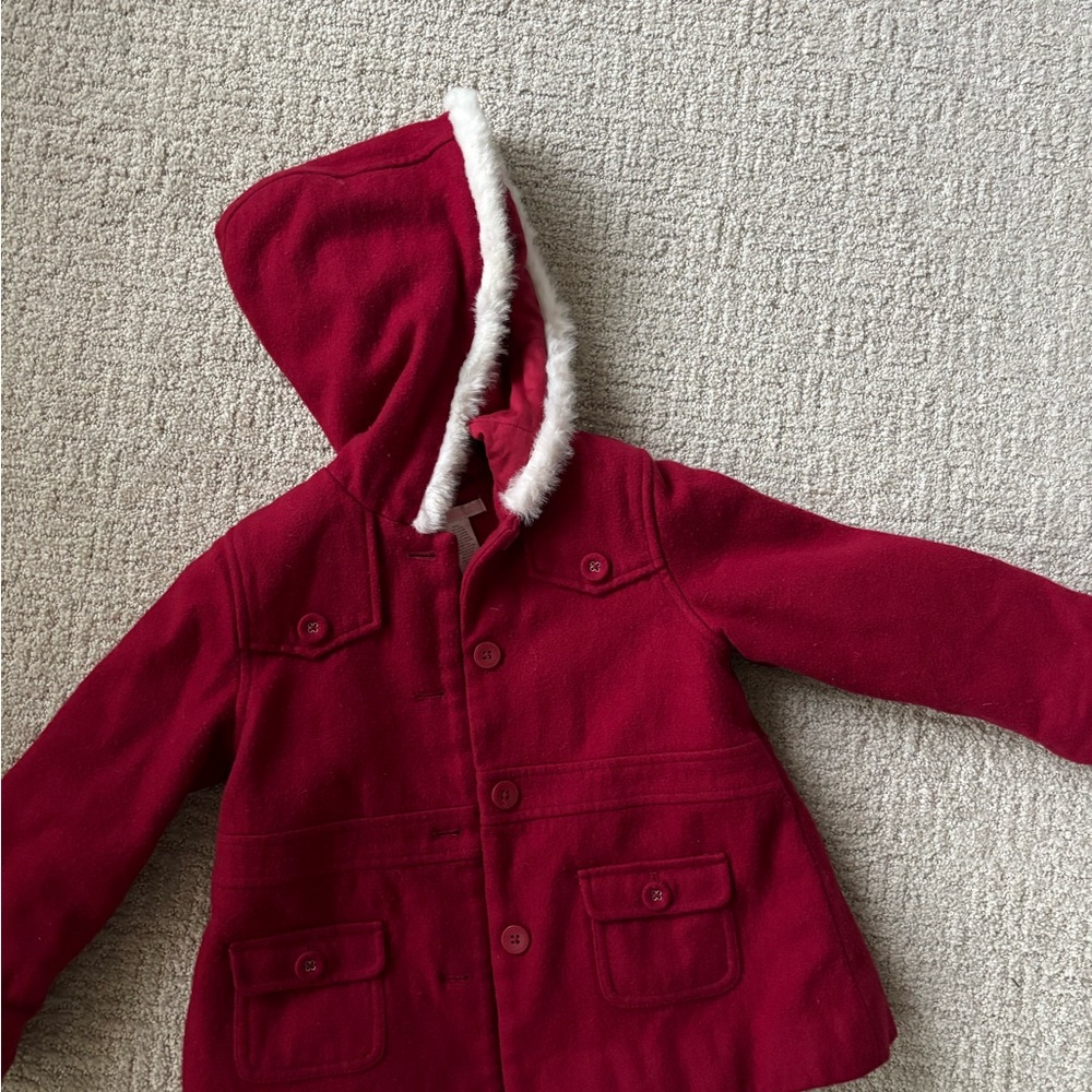 Kids Red Hooded coat